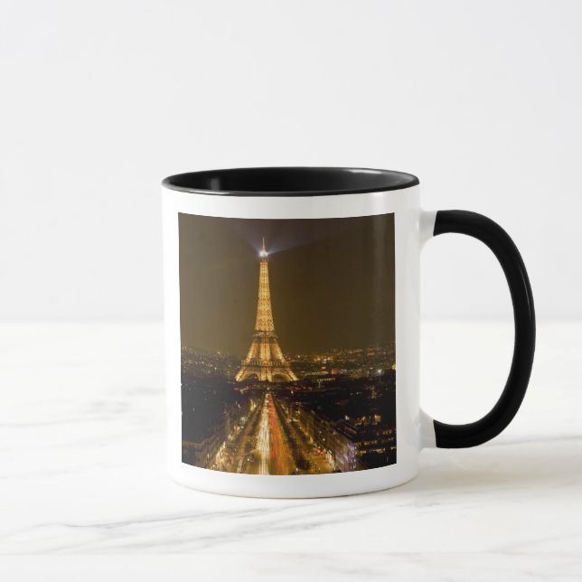 Tasse France, Paris. Vue nocturne de la Tour Eiffel (Droite)
