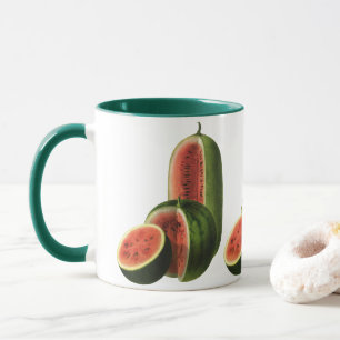 Tasse Fruits vintages de pastèques, Grands ronds, Alimen