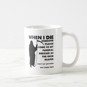 Tasse Funéraire Drôle de Faucheuse