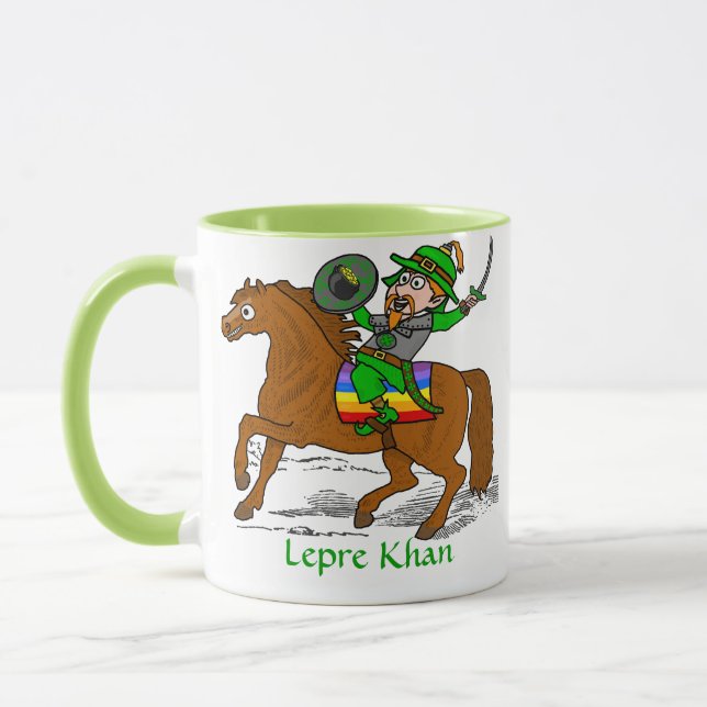 Tasse Funny Lepre Khan St Patrick's Day (Gauche)