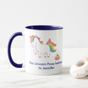 Tasse Funny Magique Unicorn Poop Personnalisé