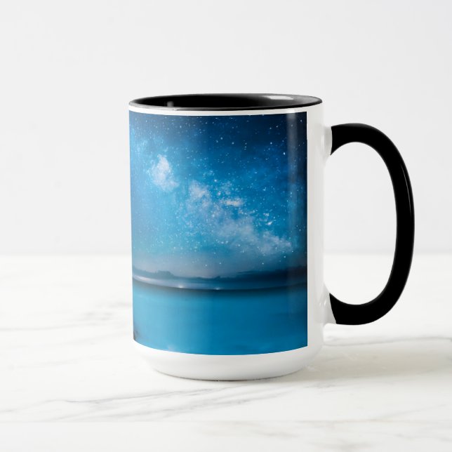 Tasse Galaxie de manière laiteuse au-dessus des bateaux (Droite)
