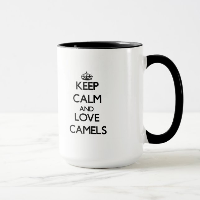 Tasse Gardez le calme et aimez les chameaux (Droite)