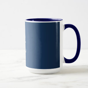 Tasse Gardez le calme et continuez (le bleu)