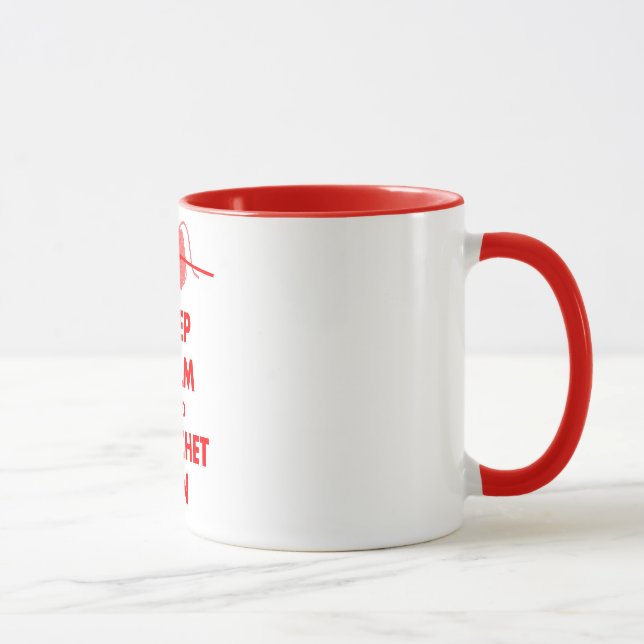 Tasse Gardez le calme et faites du crochet sur des (Droite)