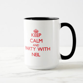 Tasse Gardez le calme et la partie avec Neil