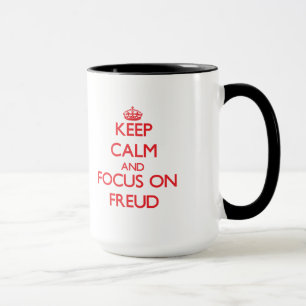 Tasse Gardez le calme et le foyer sur Freud