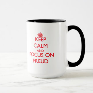 Tasse Gardez le calme et le foyer sur Freud