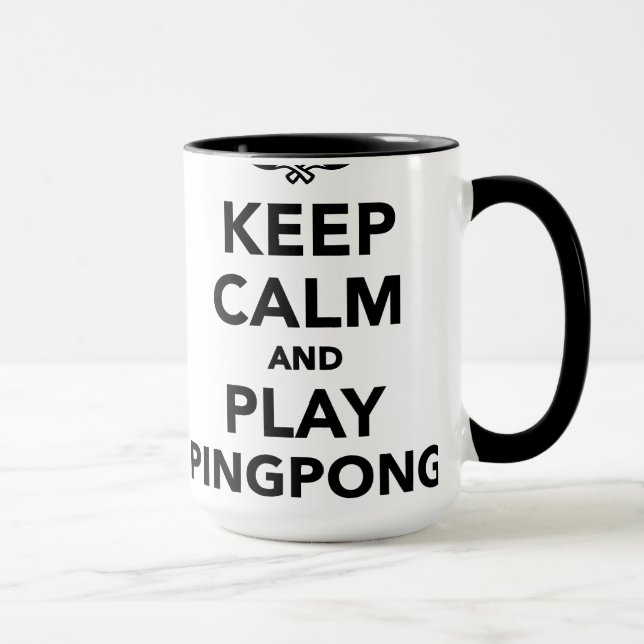 Tasse Gardez le ping-pong de calme et de jeu (Droite)