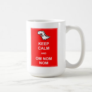 Tasse "Gardez votre calme et Om Nom Nom Dinosaure"