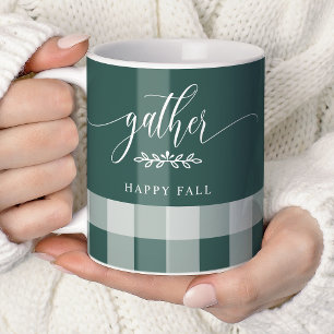 Tasse « Gather Happy Fall » à carreaux buffles ver