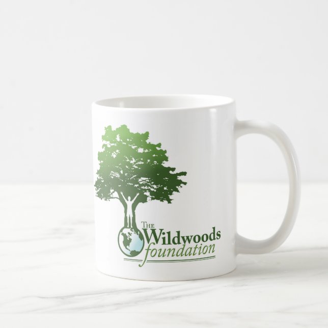 Tasse gauchère de logo de Wildwoods avec la devise (Droite)