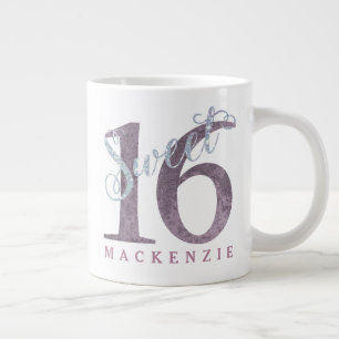 Tasse Géante 16e Rose Dusty   Sweet 16 Parties scintillant d'ar