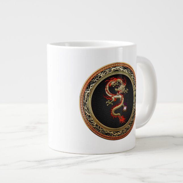 Tasse Géante [200] Golden Chinese Dragon Fucanglong (Devant droit)