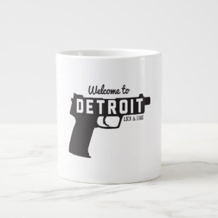 Tasse Géante Accueil à la serrure et à la charge de Detroit