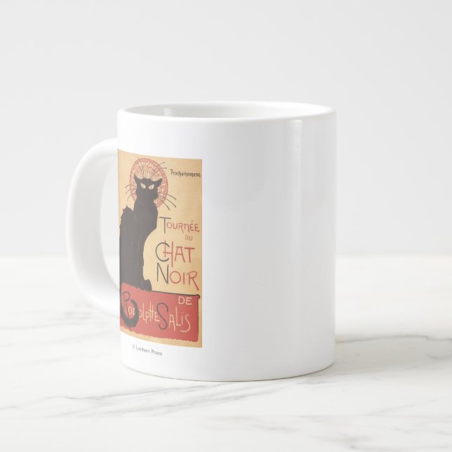 Tasse Géante Affiche de la Troupe de cabaret Conversation Noir (Devant gauche)