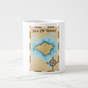 Tasse Géante Affiche de voyage carte au trésor de l'île de Wigh
