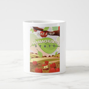 Tasse Géante Affiche de voyage de l'arbre de pommier de l'État 