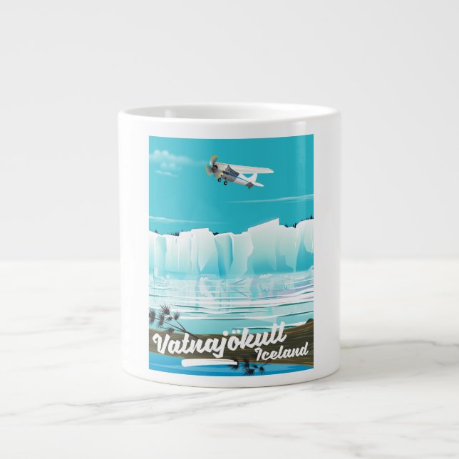 Tasse Géante Affiche de voyage de Vatnajökull (Devant)