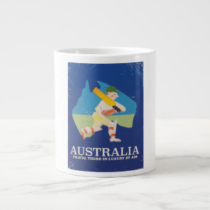 Tasse Géante Affiche de voyage du Cricket Vintage Australie