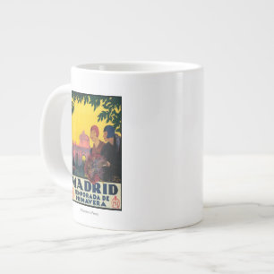 Tasse Géante Affiche promotionnelle de Madrid au printemps