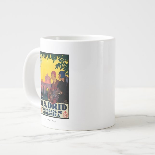 Tasse Géante Affiche promotionnelle de Madrid au printemps (Devant gauche)