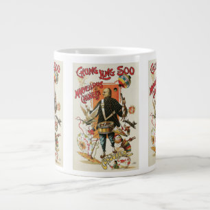 Tasse Géante Affiche vintage de magie, magicien Chung Ling Soo