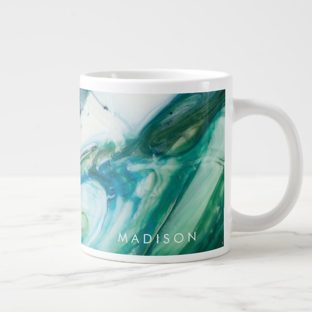 Tasse Géante Ajoutez votre nom | Balayage en marée II (Droite)