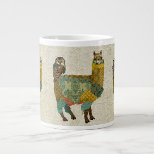 Tasse Géante Alpaca d'or et chou Turquoise