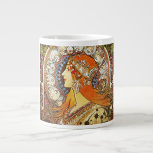 Tasse Géante Alphonse Mucha La Plume Zodiac Art Nouveau Vintage