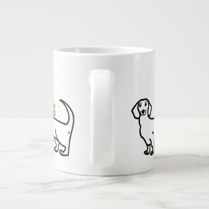 Tasse Géante Amour de chien saucisse Citation simple drôle