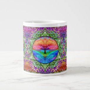 Tasse Géante Arbre de la vie apaisant dans des couleurs