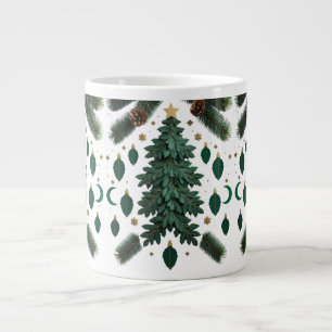 Tasse géante arbre de Noël minimaliste artistique 