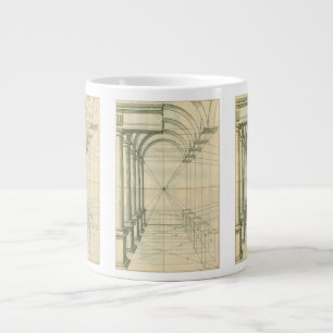 Tasse Géante Architecture Vintage, Arches Colonnes Perspective