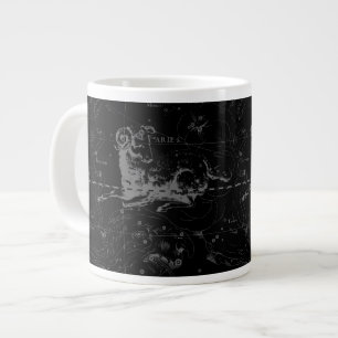 Tasse Géante Aries Constellation Hevelius Vintage sur Black
