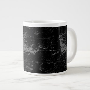 Tasse Géante Aries Constellation Hevelius Vintage sur Noir