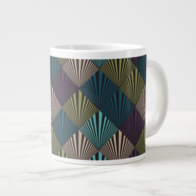 Tasse Géante arrière - plan d'art pop (Devant droit)