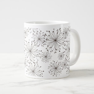 Tasse Géante arrière - plan floral rétro