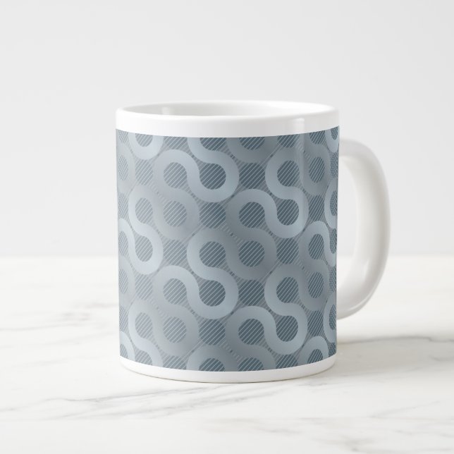 Tasse Géante Arrière - plan gris abstrait d'écoulement (Devant droit)
