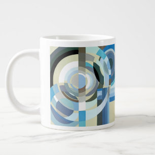 Tasse Géante Art Déco Vintage Pochoir Jazz Formes Géométriques