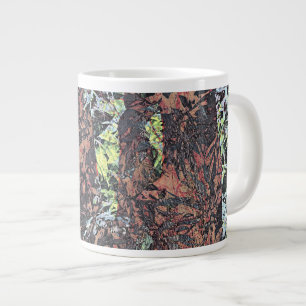 Tasse Géante Art numérique de motif à fleurs florales avec arbr