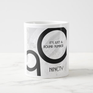 Tasse Géante Blanc 90 Décennie Anniversaire