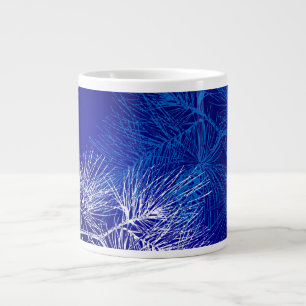 Tasse Géante Blanc Bleu Pine de Vacances d'hiver