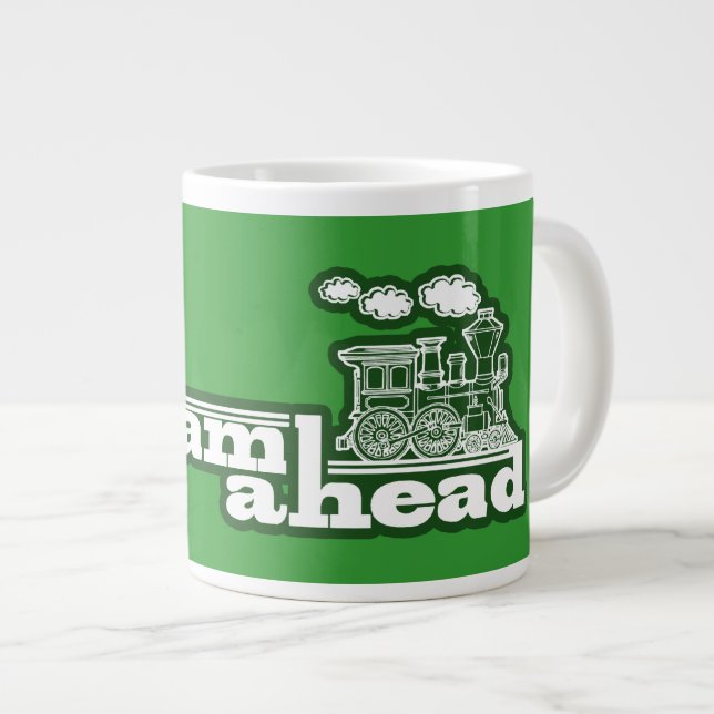 Tasse Géante Bouche de spécialité à vapeur complète verte devan (Devant droit)