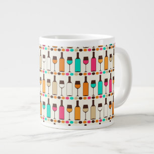 Tasse Géante Bouteilles et verres rétro
