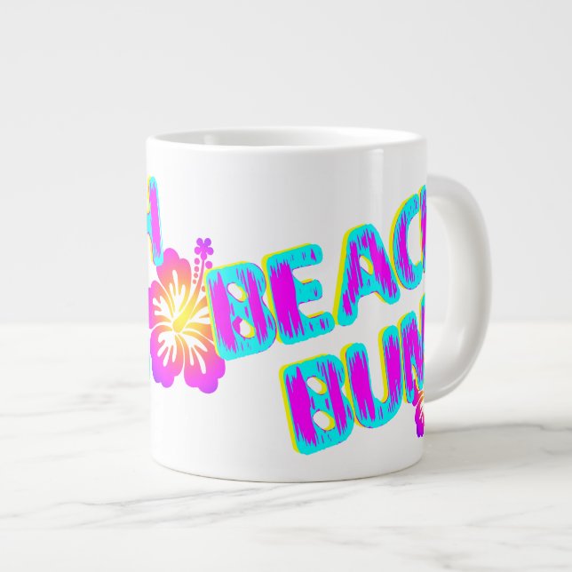 Tasse Géante Bum De Plage Drôle Dire Rose (Devant droit)