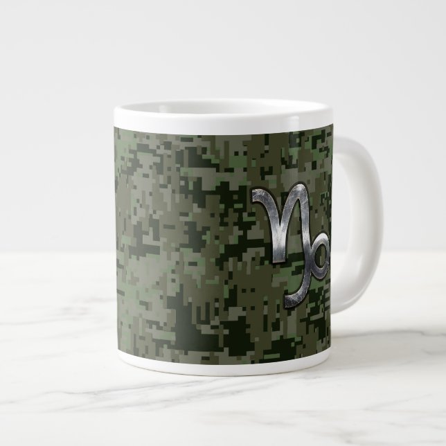 Tasse Géante Capricorne Zodiac Connexion Camion numérique Woodl (Devant droit)