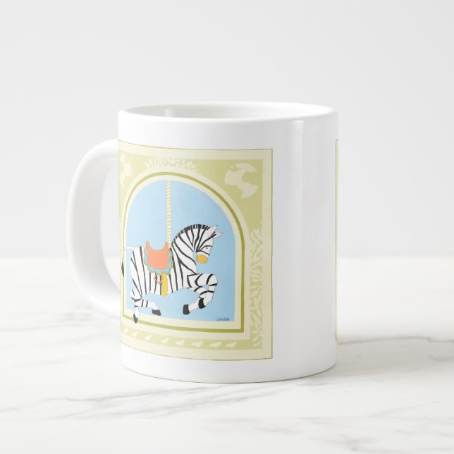 Tasse Géante Carousel Zebra par June Erica Vess (Devant gauche)
