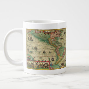 Tasse Géante Carte du Vieux Monde antique des Amériques par Hon