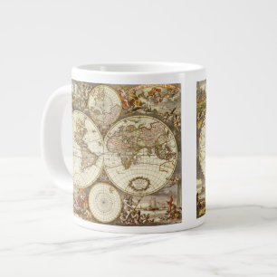 Tasse Géante Carte du Vieux Monde antique par Frederick de Wit,